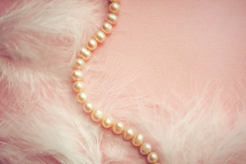 Coral Pink vintage color trends feather texture background