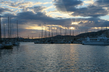 Fototapeta na wymiar Sunset in Toulon
