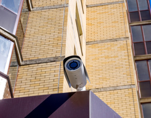 CCTV camera mounted on the visor entrance