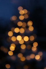 Fototapeta premium Bokeh Balls unscharfer Weihnachtsbaum