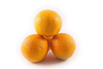 Orange pile on white background