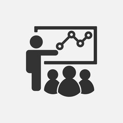 Training icon isolated on white background. Vector illustration.