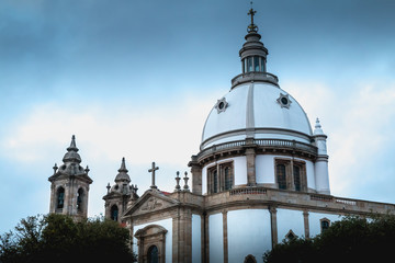 Fototapeta na wymiar architectural detail of the Basilica of Our Lady of Sameiro near Braga