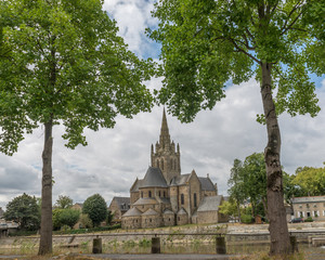 Obraz premium Avener Church of the Mother of God. City of Laval, Mayenne, Pays de Loire, France. August 5, 2018 