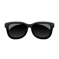 Classic black sunglasses vector icon