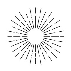 Light rays vector icon