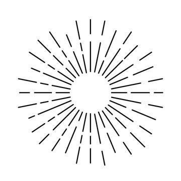 Light rays vector icon