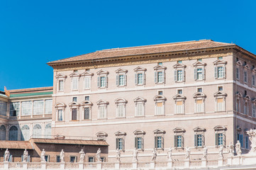 View of St. Peter's Square from Rome in Italy