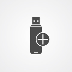 Pen drive vector icon sign symbol