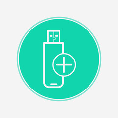 Pen drive vector icon sign symbol