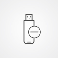 Pen drive vector icon sign symbol