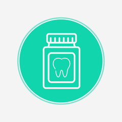 Dental pill vector icon sign symbol