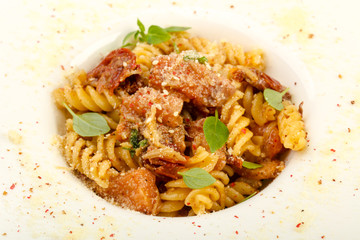 Pasta with salmon