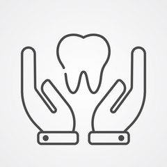 Tooth vector icon sign symbol