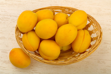 Ripe sweet apricots