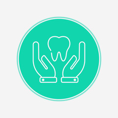 Obraz premium Tooth vector icon sign symbol