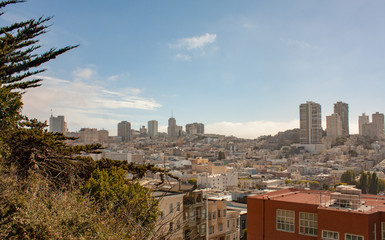 Naklejka premium Close View on San Fransisco Skyline