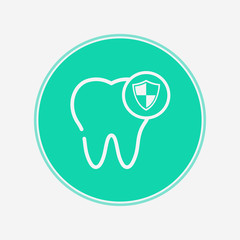 Tooth protection vector icon sign symbol