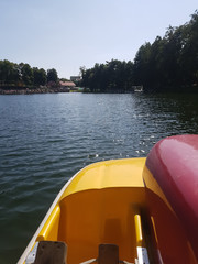 holidays on the lake , water bike.