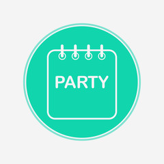 Party calendar vector icon sign symbol