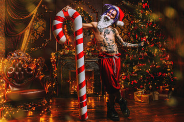 christmas tattooed robber
