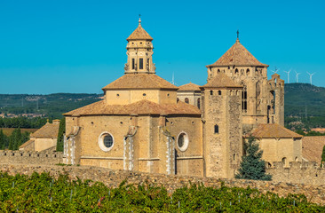 Fototapeta premium The Royal Abbey of Santa Maria de Poblet a XII c. Cistercian monastery at the foot of the Prades Mountains, in the comarca of Conca de Barberà, in Catalonia (Spain).
