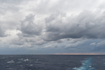 clouds over the sea