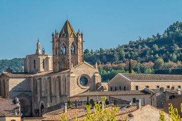 Fototapeta na wymiar The Monastery of Santa Maria de Vallbona (Vallbona de les Monges), the only female monastery of the cistercian route in Catalonia preserving the monastic life since the XII. century. Catalonia, Spain