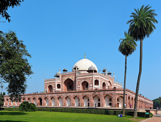 Beautiful view of famous Humayun s Tomb, built in the 16th century. It is the resting place of the Mughal Emperor Humayun in Delhi, India