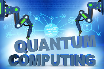 Quantum computing concept - 3d rendering