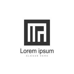 Initial Letter MA Logo template design. Minimalist letter logo