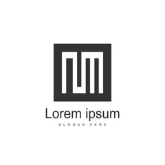 Initial Letter NM Logo Template Vector Design