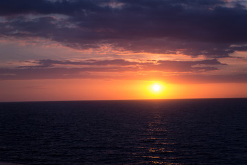 Sunset at sea