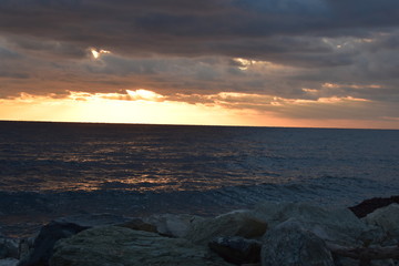 Obraz premium sunset on sea 