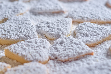 biscuit cookies with sugar powder