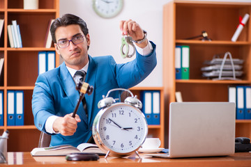 Lawyer working in the office