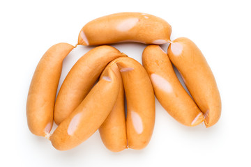 Pork sausage isolated on white background.