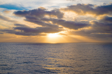 sunset over the sea