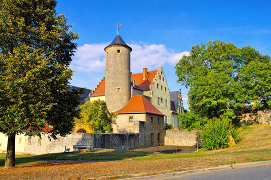 die Stadt Aub in Deutschland, das Schloss - the town Aub in Germany, castle