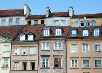 Fototapeta na wymiar Warsaw Old Town Houses