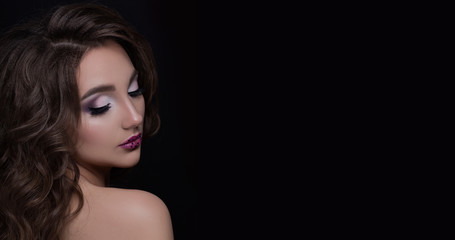 Fototapeta premium Portrait of young and beautiful brunette