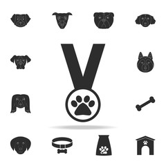 Medal for dog icon. Detailed set of dog silhouette icons. Premium graphic design. One of the collection icons for websites, web design, mobile app