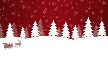 Rentierschlitten im Winterwald