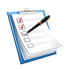 vector illustration of controlling the form with the list