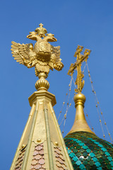 Imperial Standard on the Russian Orthodox Cathedral in Nice, France