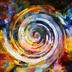 Fotobehang Synergies of Spiral Color © agsandrew