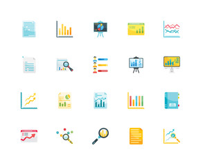 Simple Set of 20 Vector Icon. Contains such Icons as Analytics, Browser, Bar chart, Analytics. Editable Stroke pixel perfect