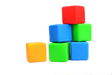 children's game and toy cubes colorful