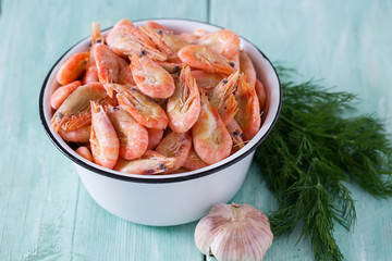 frozen shrimps to be cooked