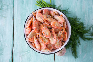 frozen shrimps to be cooked